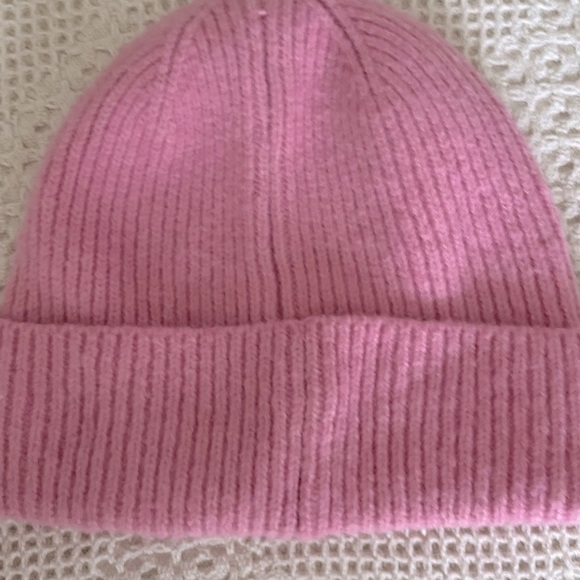 Pink Ribbed Knit Beanie - Picture 6 of 9
